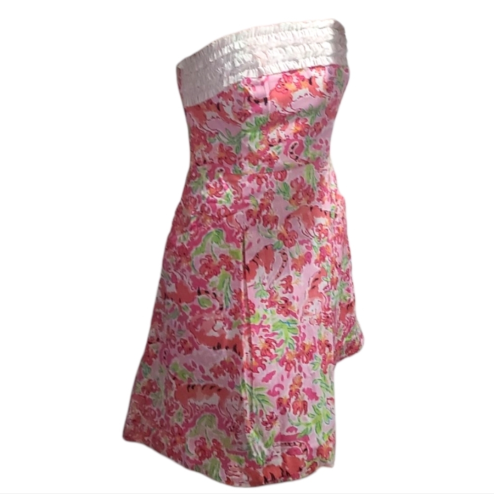 Lilly Pulitzer Strapless Ferra Dress Call Me Kitty Cat 6 - Picture 2 of 13
